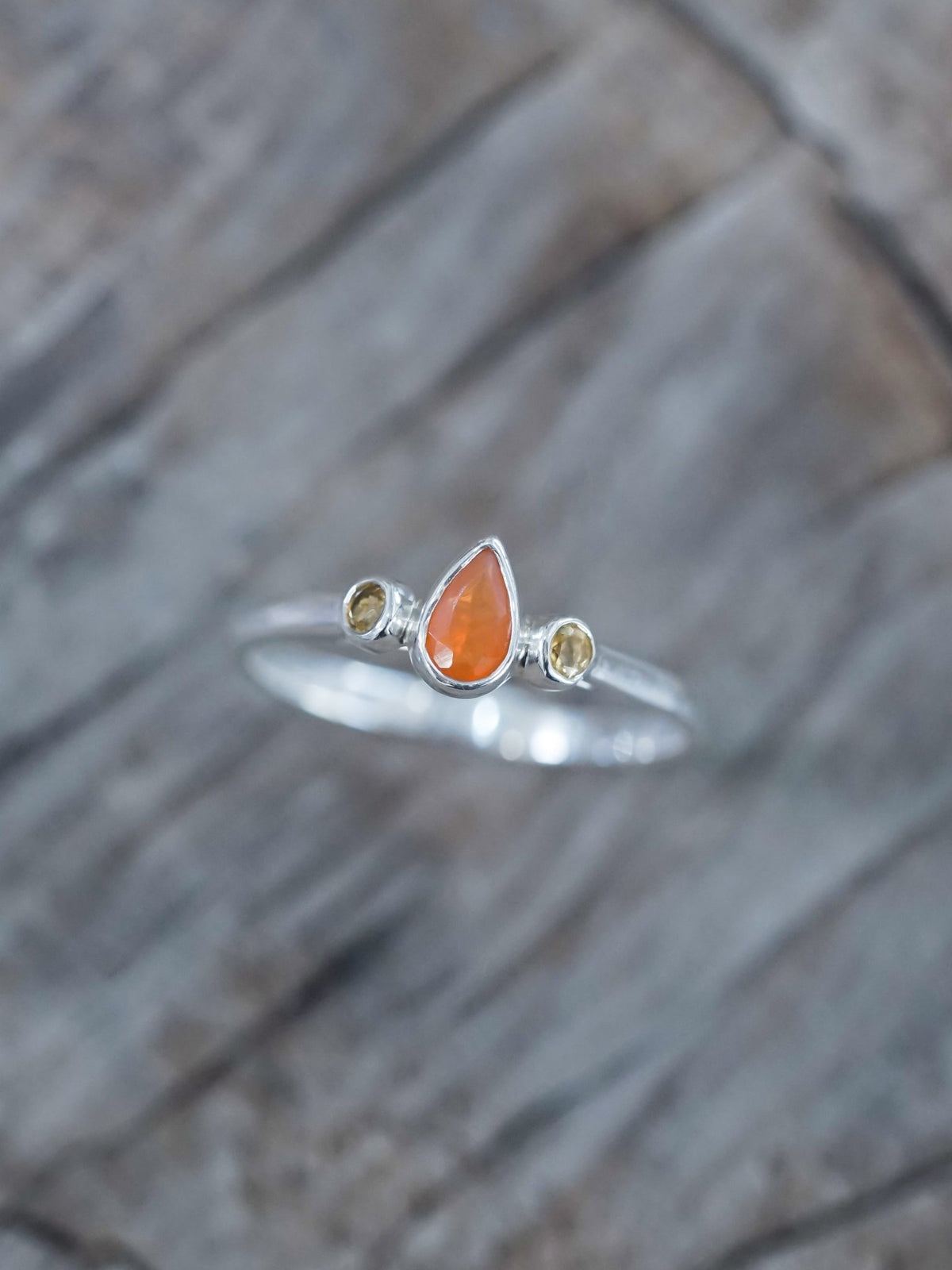 Fire Opal and Citrine Ring - Gardens of the Sun | Ethical Jewelry