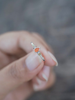Fire Opal and Citrine Ring - Gardens of the Sun | Ethical Jewelry