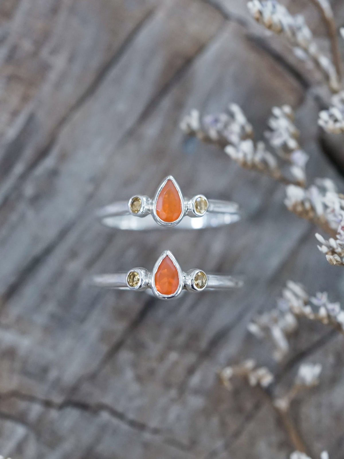 Fire Opal and Citrine Ring - Gardens of the Sun | Ethical Jewelry
