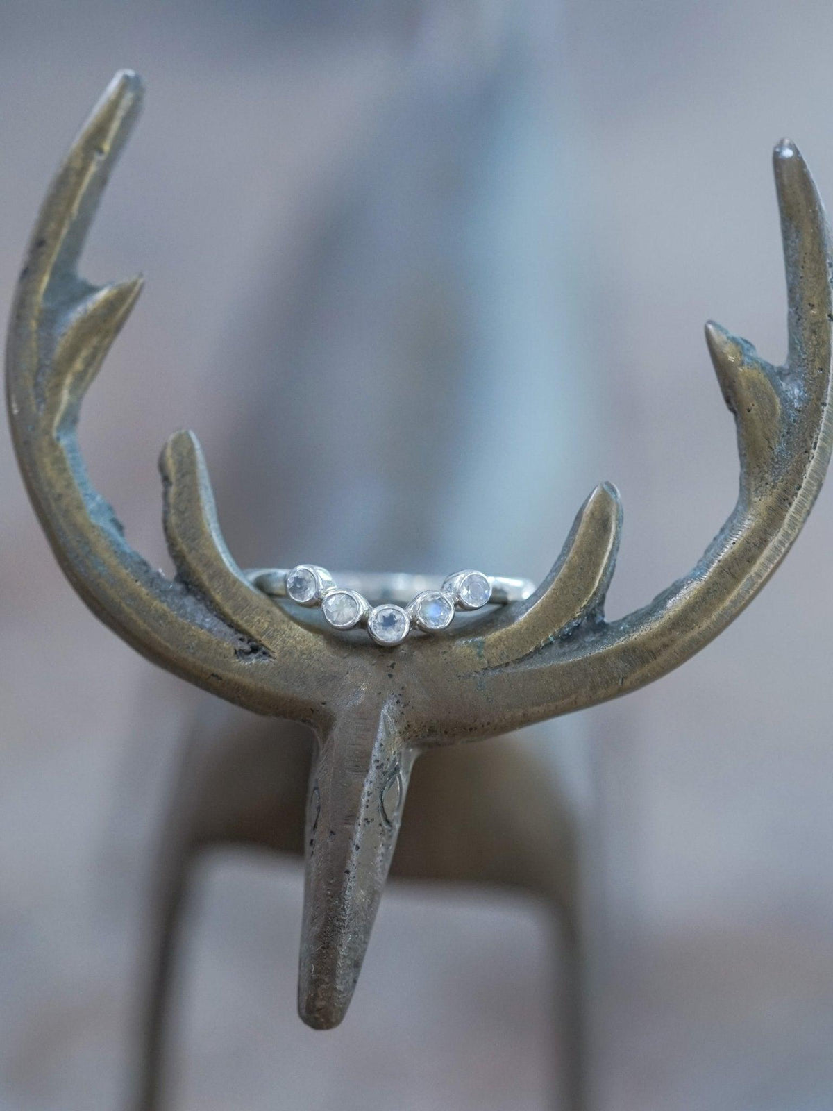 Five Rainbow Moonstone Nesting Ring - Gardens of the Sun | Ethical Jewelry