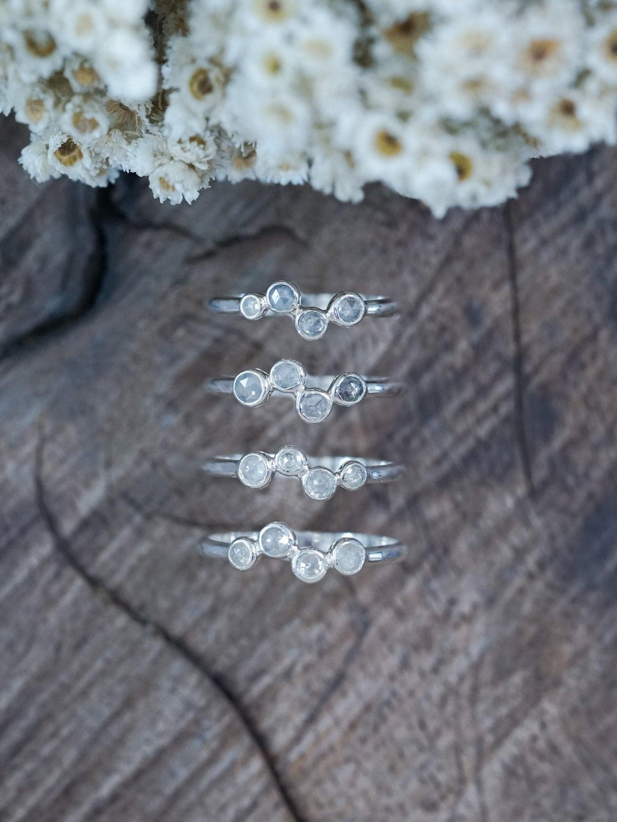 Four Rose Cut Diamond Ring - Gardens of the Sun | Ethical Jewelry