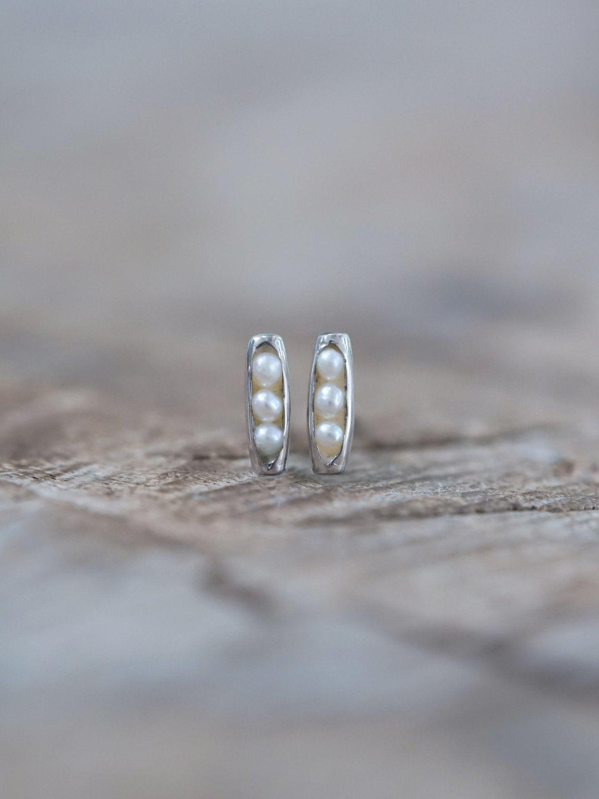 Freshwater Pearl Earrings with Hidden Gems - Gardens of the Sun | Ethical Jewelry