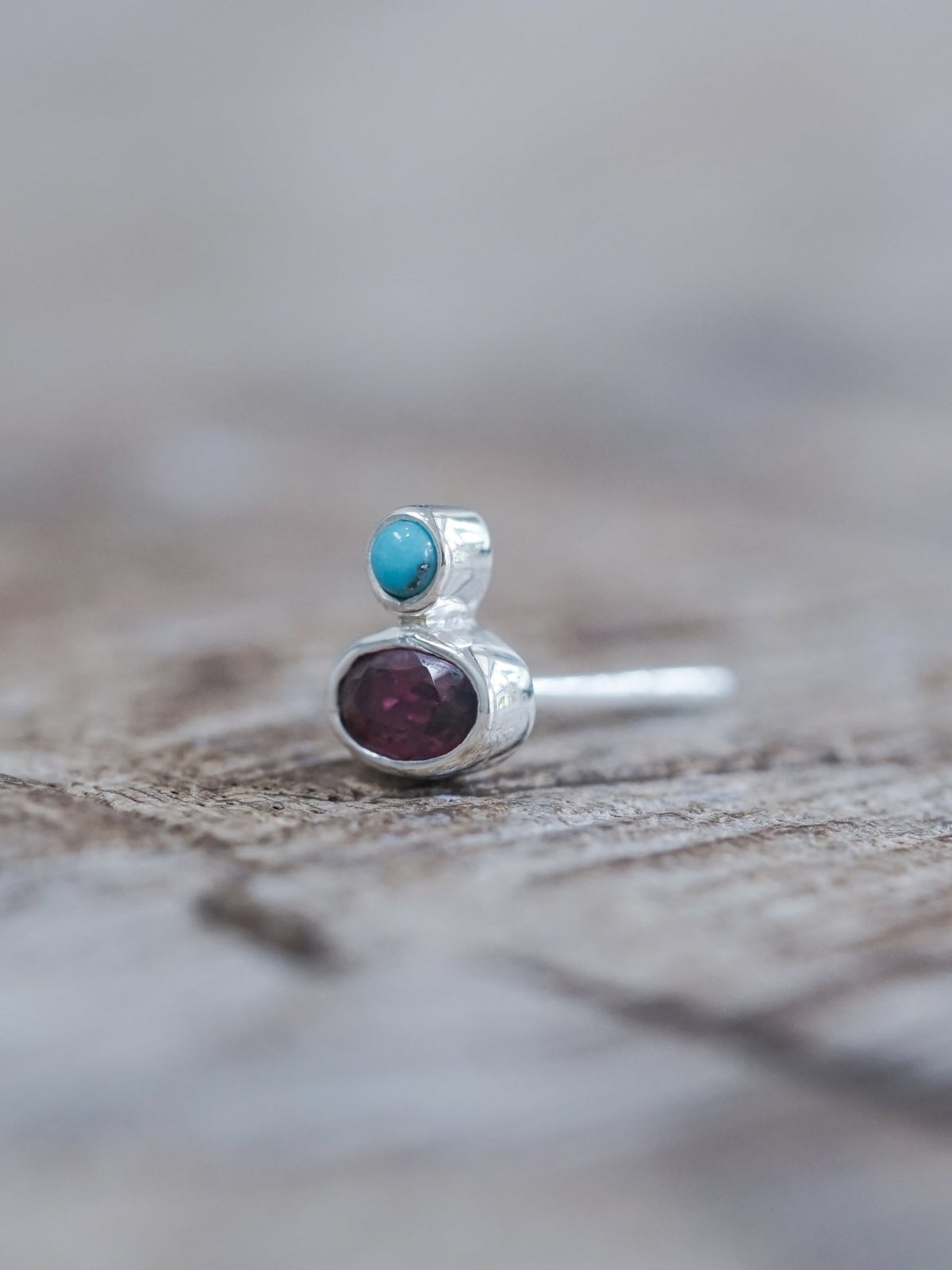 Garnet and Nevada Turquoise Earrings - Gardens of the Sun | Ethical Jewelry