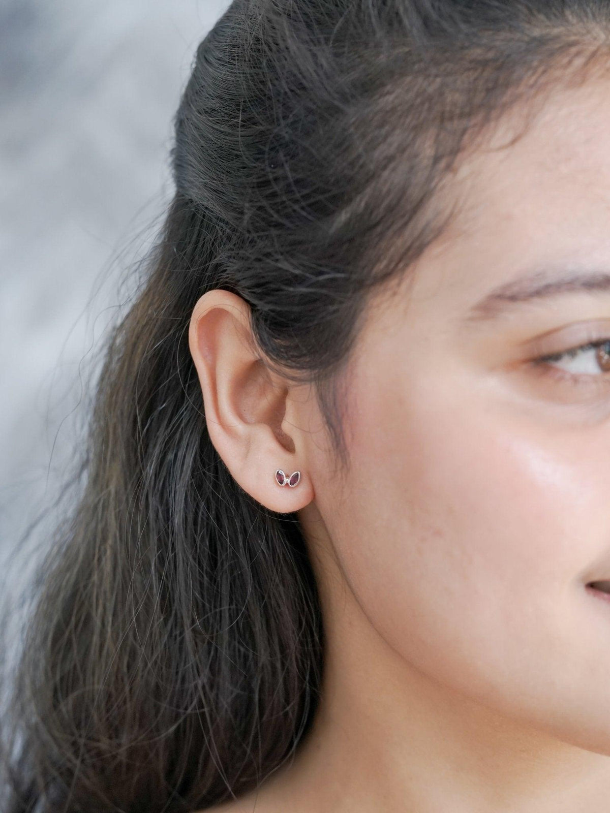 Garnet Earrings - Gardens of the Sun | Ethical Jewelry