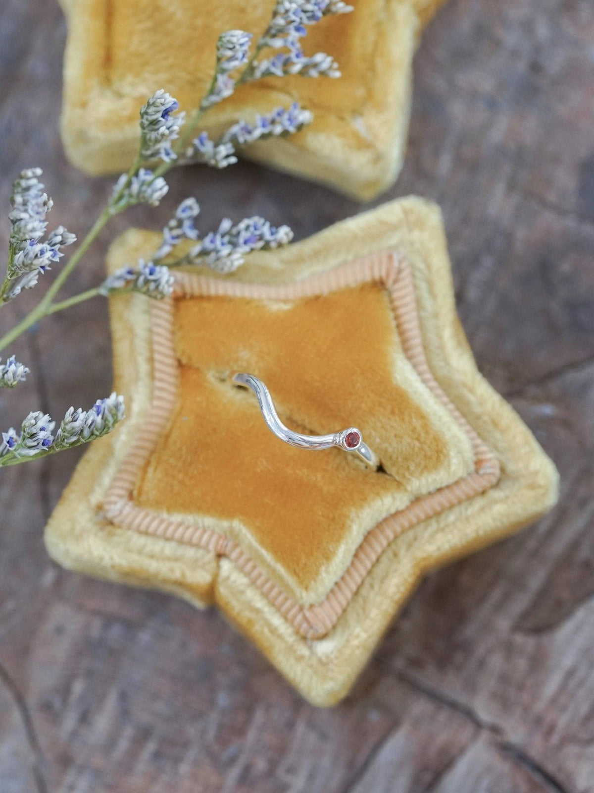 Garnet Satellite Nesting Band - Gardens of the Sun | Ethical Jewelry