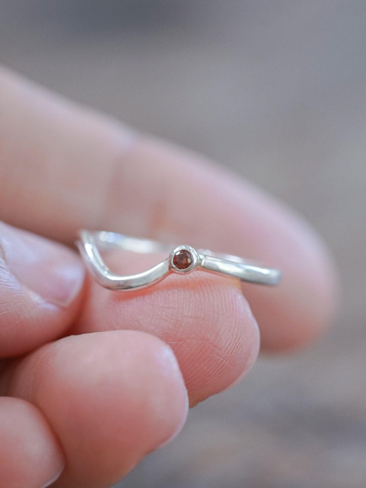 Garnet Satellite Nesting Band - Gardens of the Sun | Ethical Jewelry