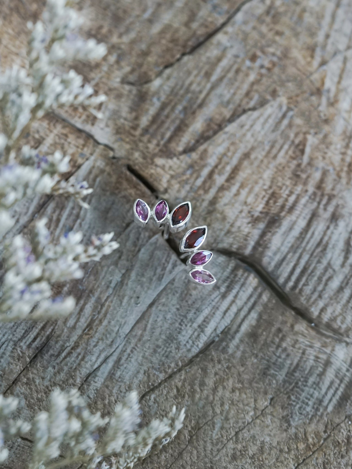 Garnet Wing Earrings - Gardens of the Sun | Ethical Jewelry