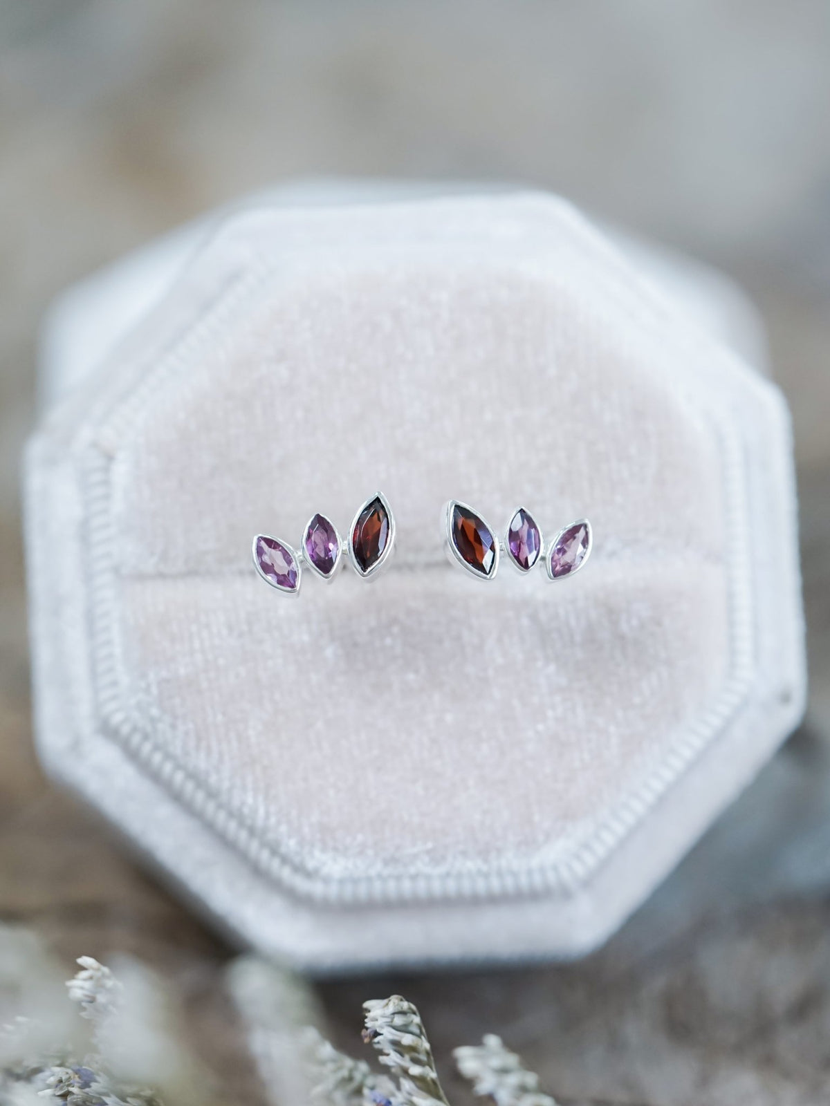 Garnet Wing Earrings - Gardens of the Sun | Ethical Jewelry