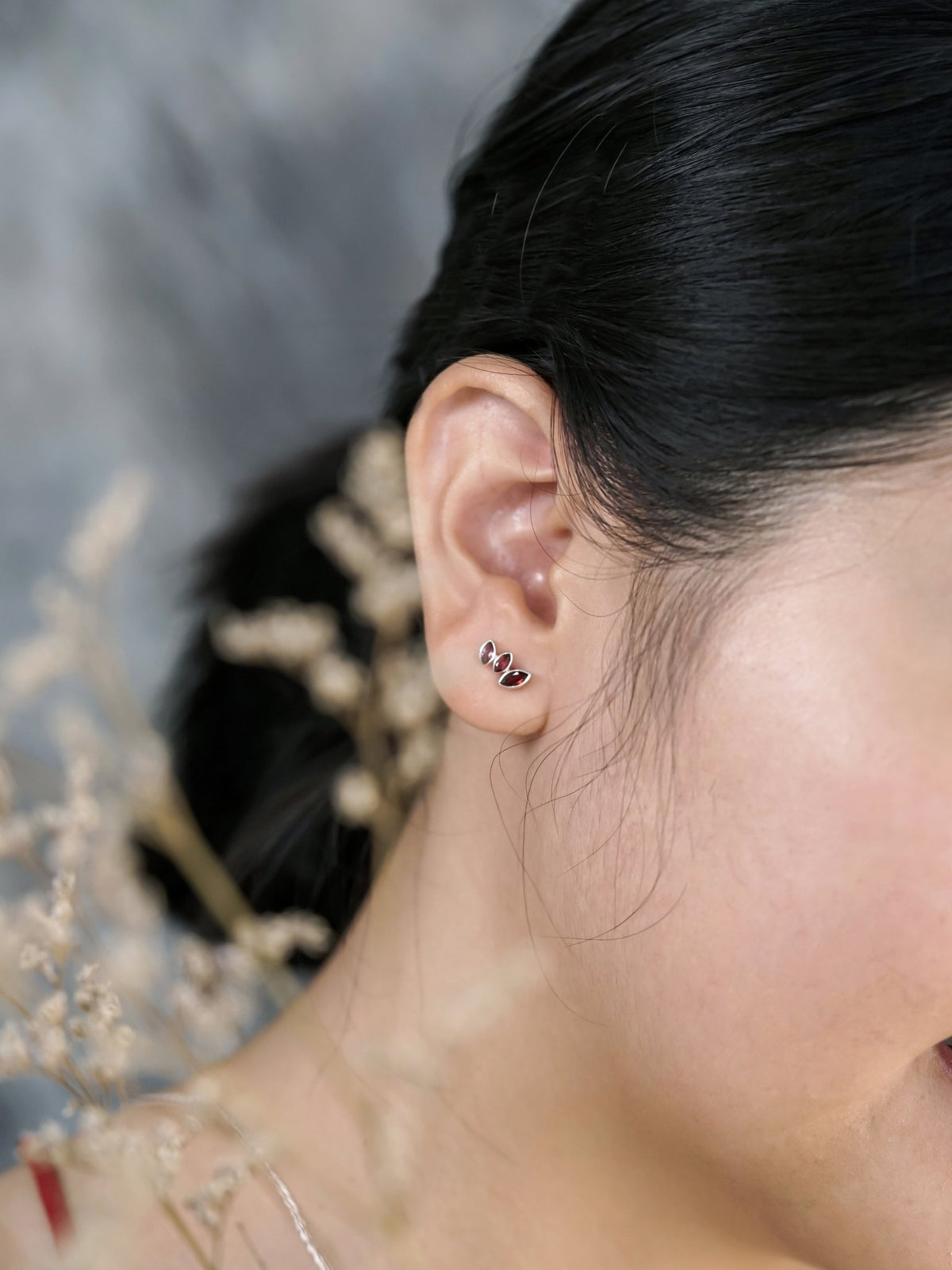 Garnet Wing Earrings - Gardens of the Sun | Ethical Jewelry