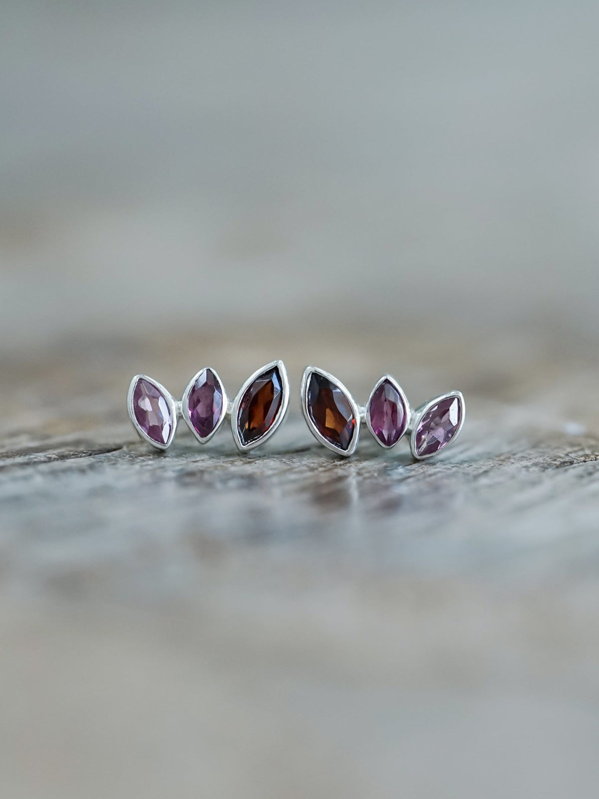 Garnet Wing Earrings - Gardens of the Sun | Ethical Jewelry