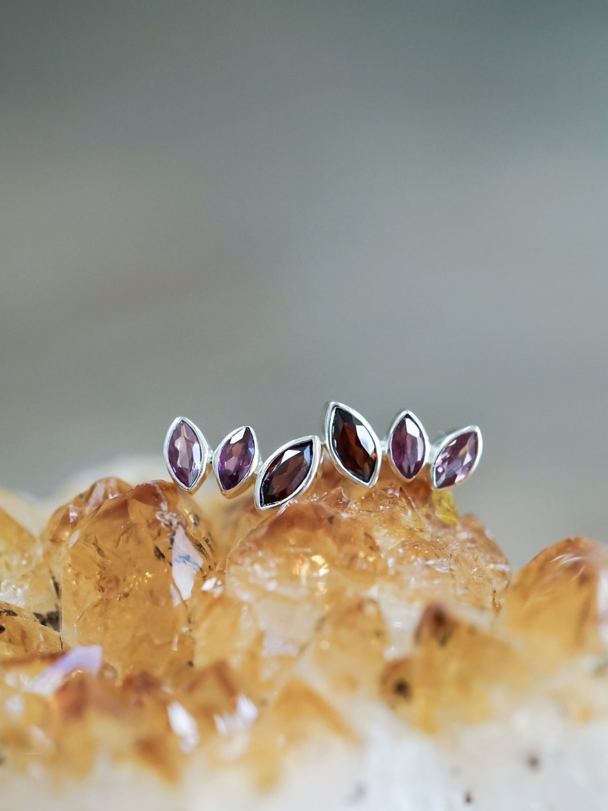 Garnet Wing Earrings - Gardens of the Sun | Ethical Jewelry