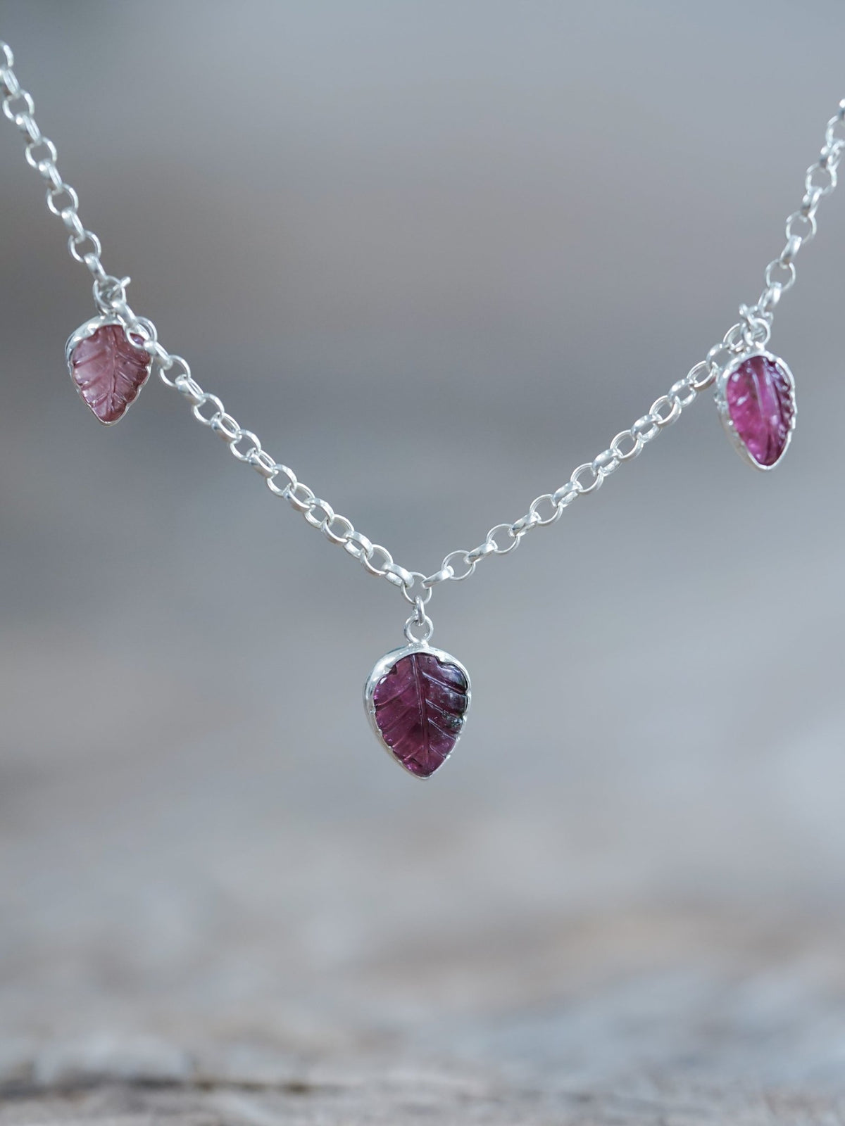 Gemstone Leaf Charm Bracelet - Gardens of the Sun | Ethical Jewelry