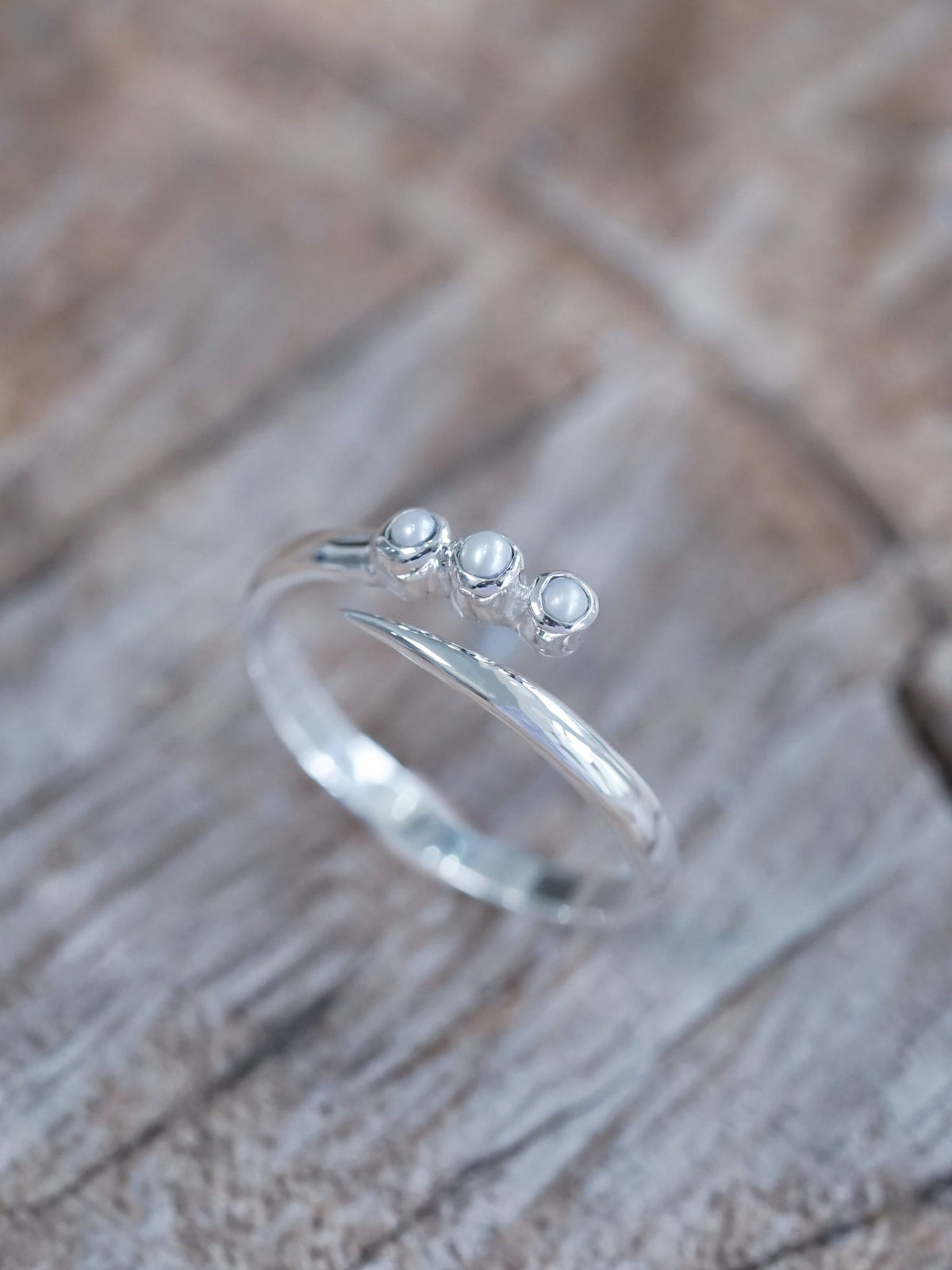 Gray Pearl Comet Ring - Gardens of the Sun | Ethical Jewelry