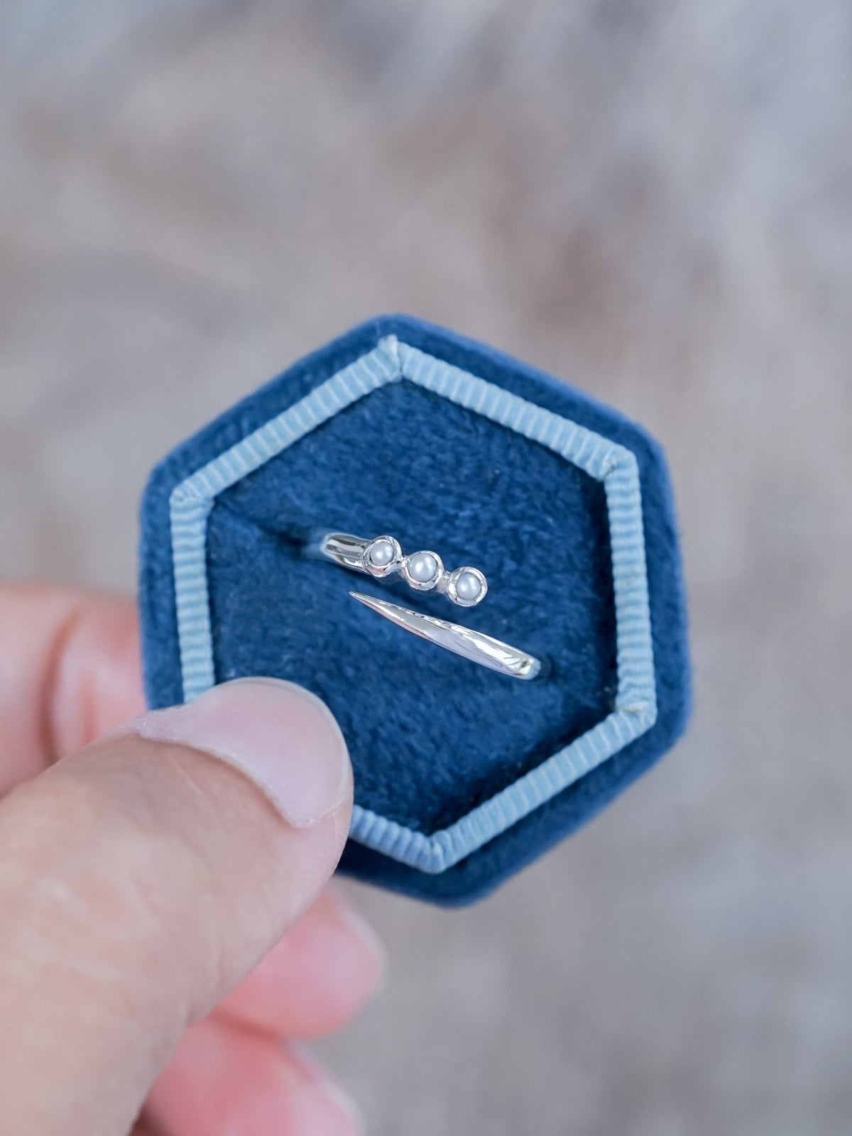 Gray Pearl Comet Ring - Gardens of the Sun | Ethical Jewelry