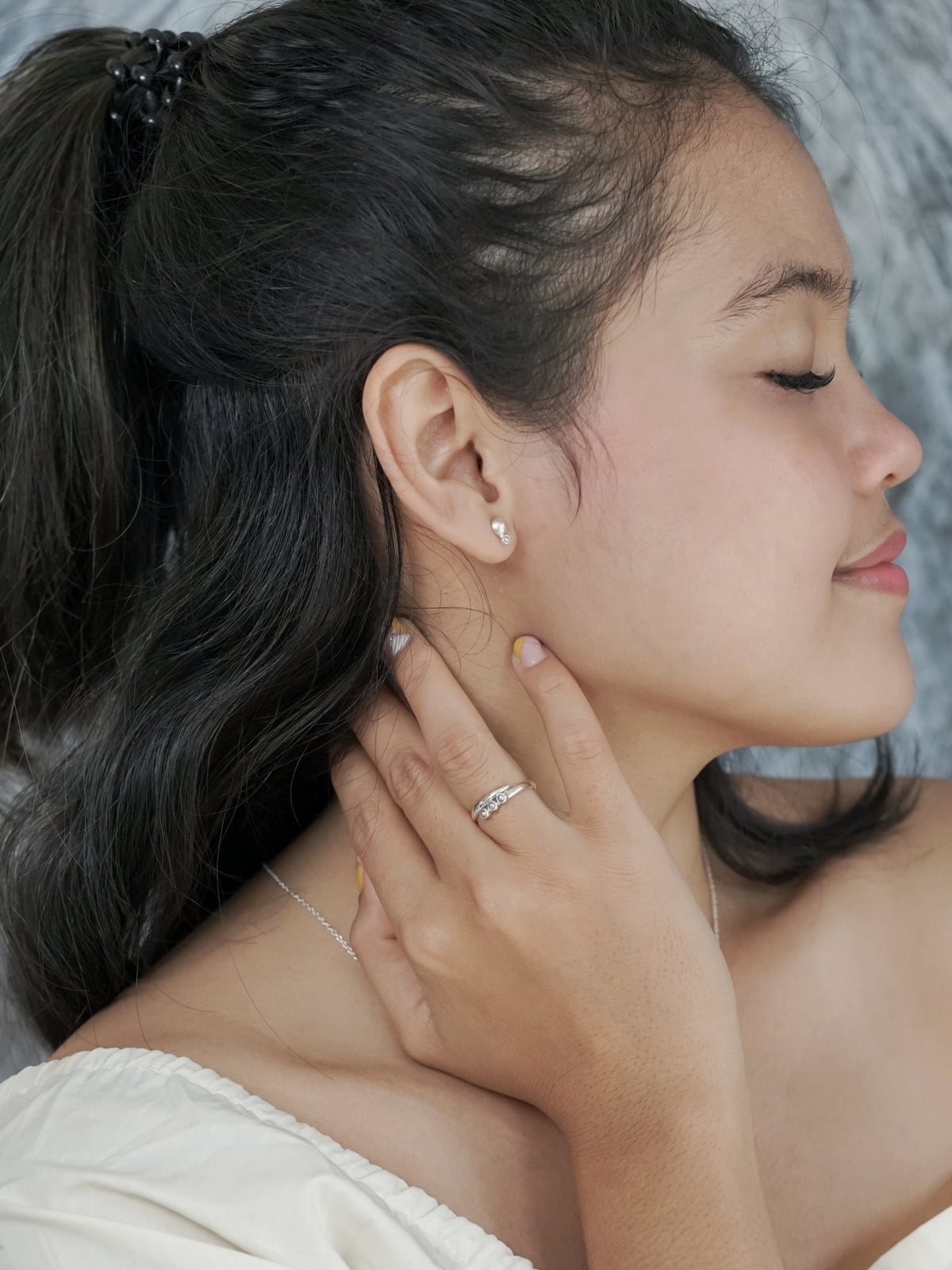Gray Pearl Comet Ring - Gardens of the Sun | Ethical Jewelry