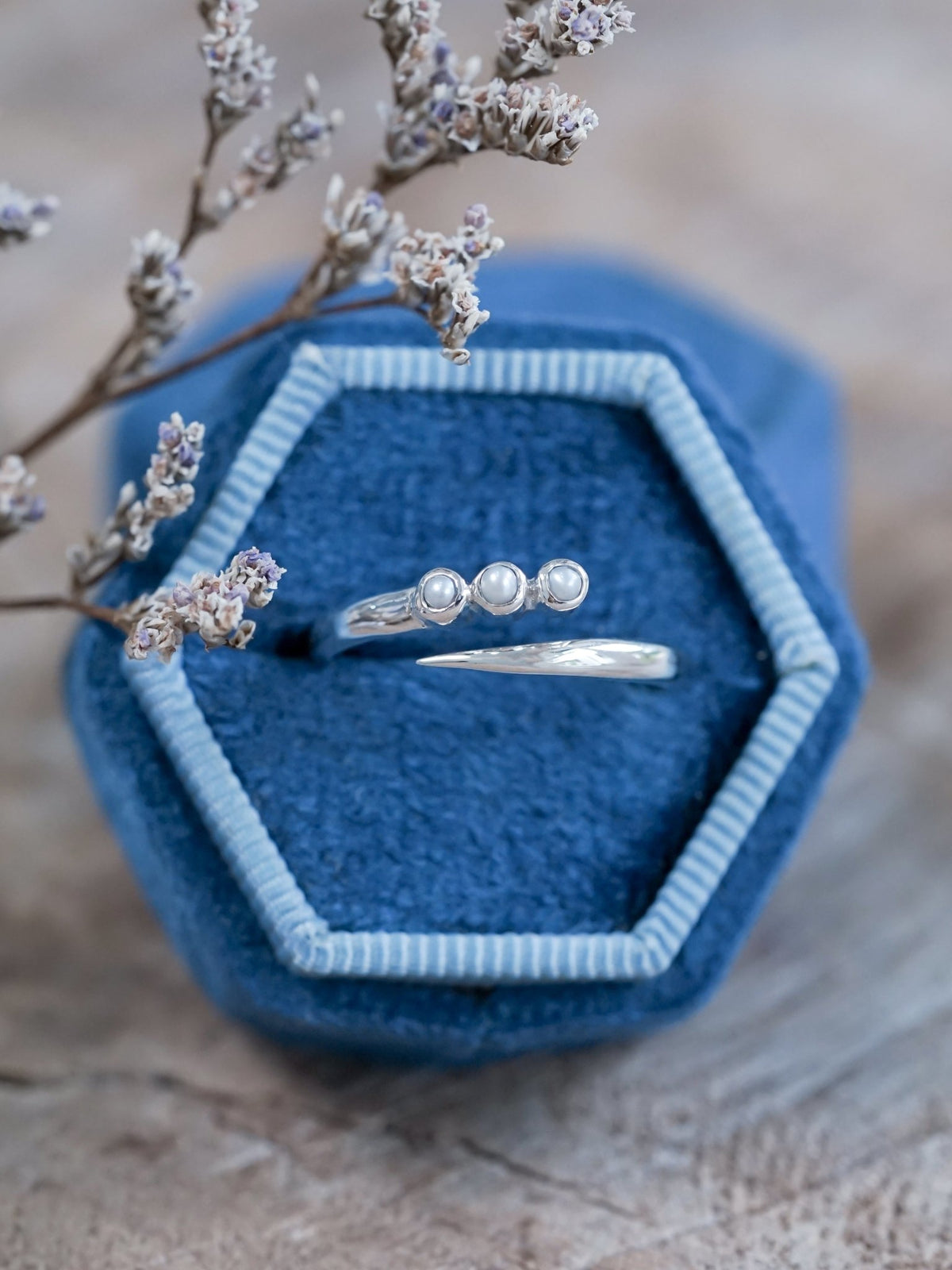 Gray Pearl Comet Ring - Gardens of the Sun | Ethical Jewelry