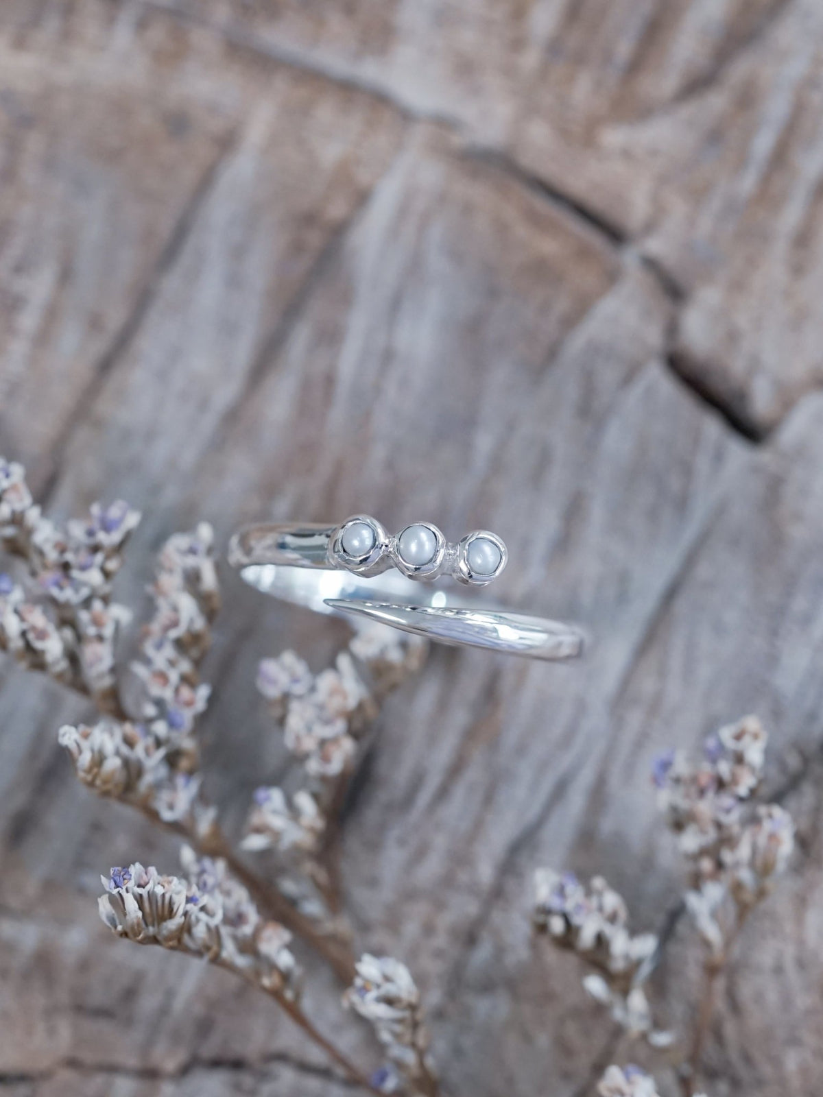 Gray Pearl Comet Ring - Gardens of the Sun | Ethical Jewelry