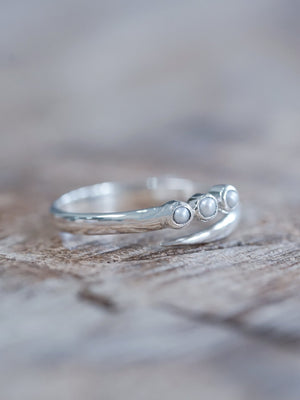 Gray Pearl Comet Ring - Gardens of the Sun | Ethical Jewelry