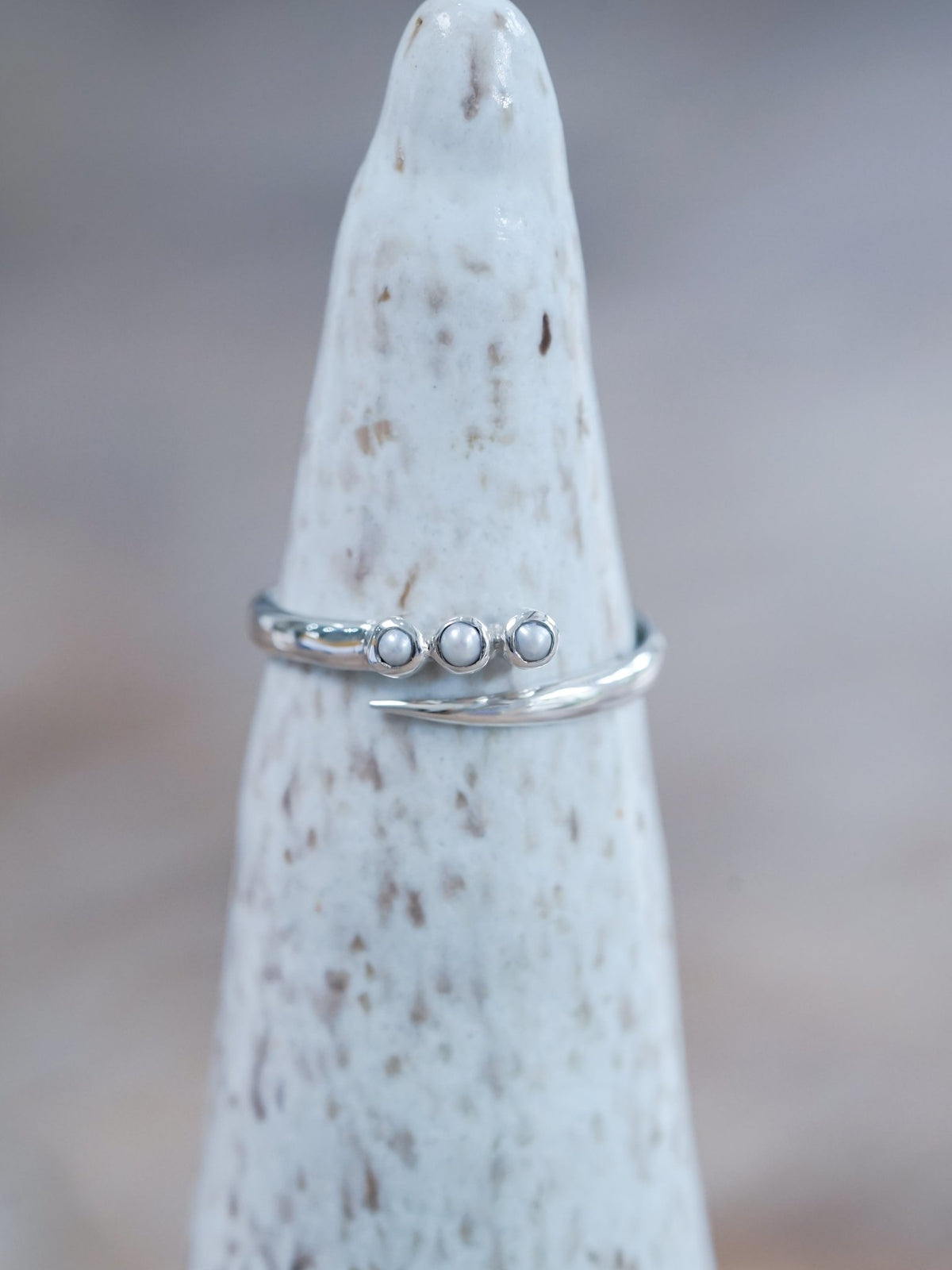 Gray Pearl Comet Ring - Gardens of the Sun | Ethical Jewelry