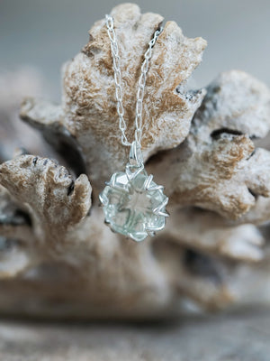 Green Amethyst Flower Necklace - Gardens of the Sun | Ethical Jewelry