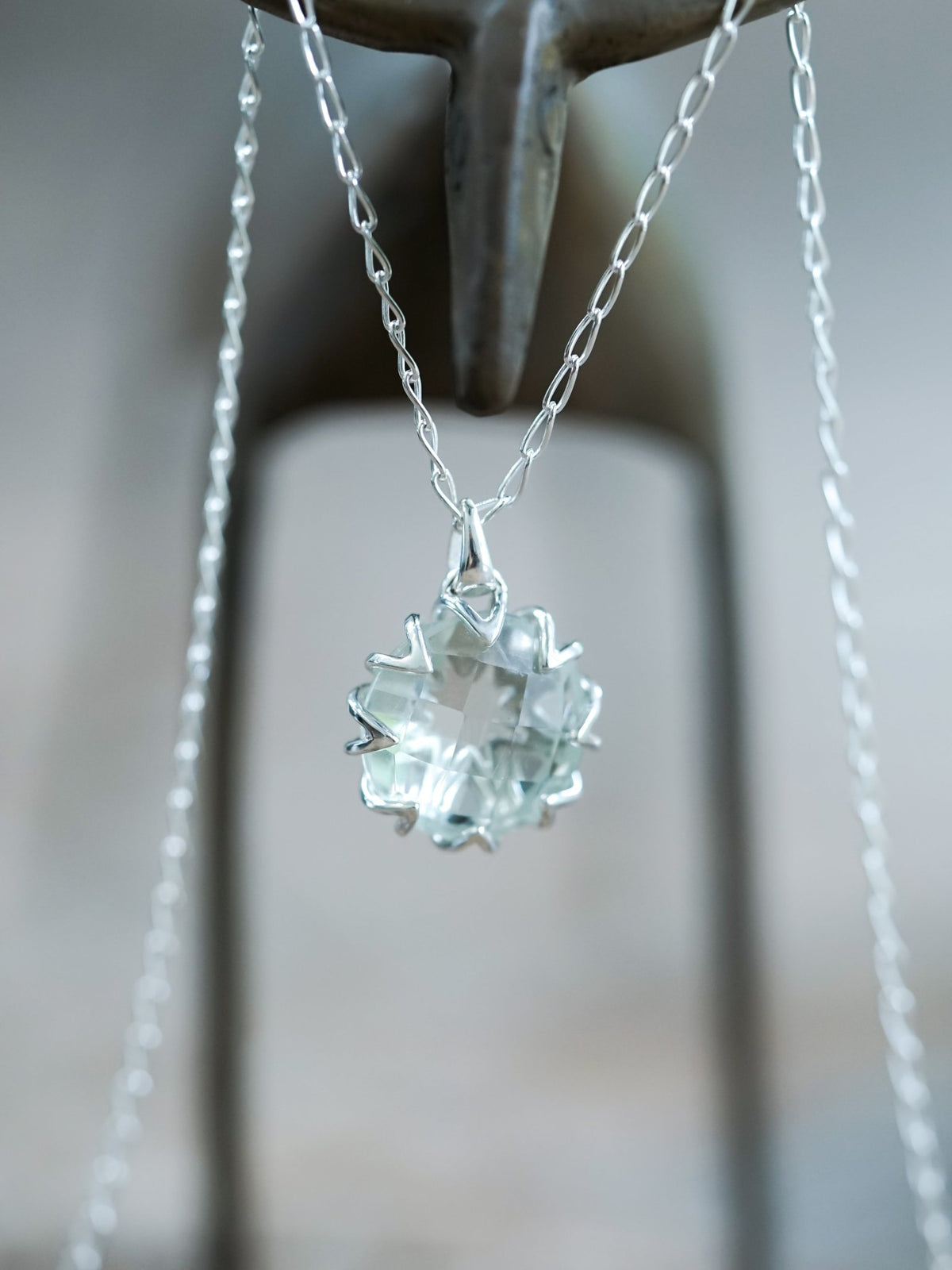 Green Amethyst Flower Necklace - Gardens of the Sun | Ethical Jewelry