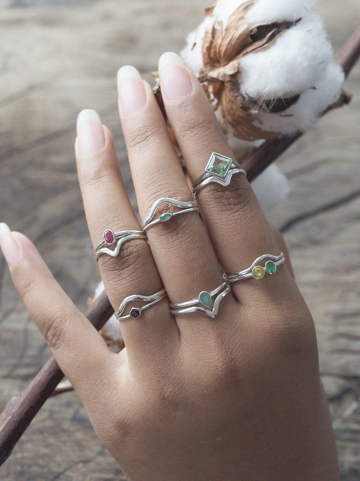 Green Garnet and Yellow Sphene Ring - Gardens of the Sun | Ethical Jewelry