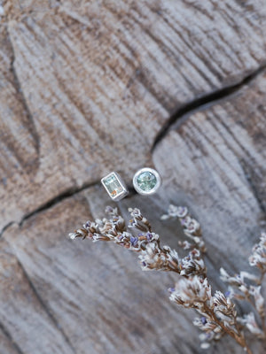 Green Sapphire Earrings - Gardens of the Sun | Ethical Jewelry