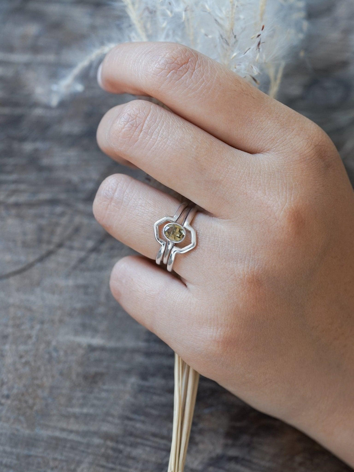 Hexagon Crown Ring Set - Gardens of the Sun | Ethical Jewelry