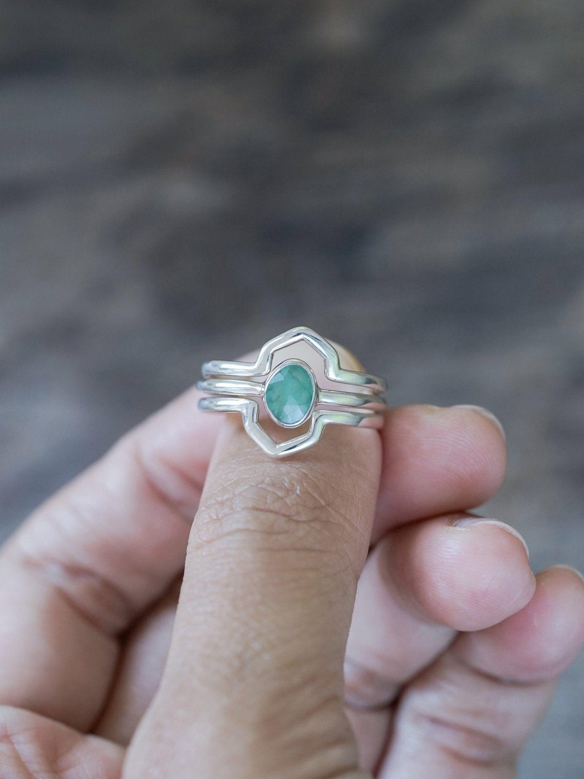 Hexagon Crown Ring Set - Gardens of the Sun | Ethical Jewelry