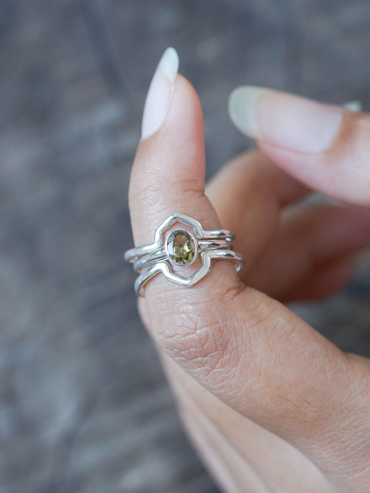 Hexagon Crown Ring Set - Gardens of the Sun | Ethical Jewelry