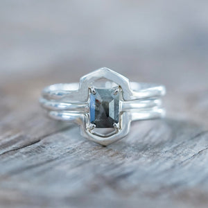 Hexagon Diamond Ring Stack - Gardens of the Sun | Ethical Jewelry