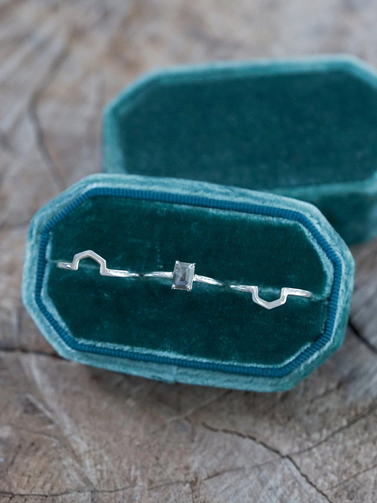 Hexagon Diamond Ring Stack - Gardens of the Sun | Ethical Jewelry