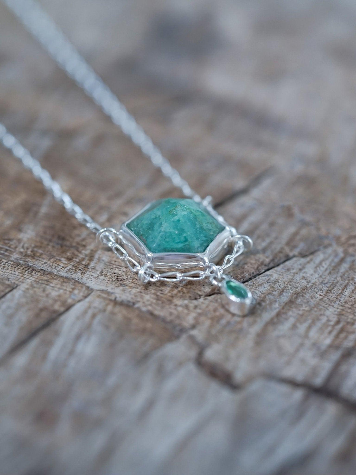 Hexagon Emerald Necklace - Gardens of the Sun | Ethical Jewelry