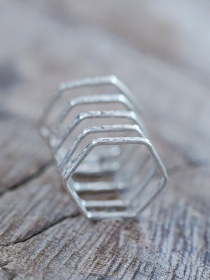 Hexagon Ring - Gardens of the Sun | Ethical Jewelry