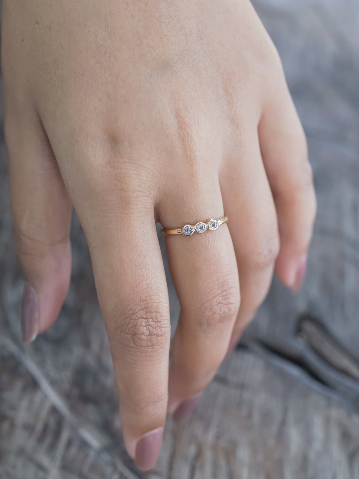 Hexagon Spinel Ring in Ethical Gold - Gardens of the Sun | Ethical Jewelry