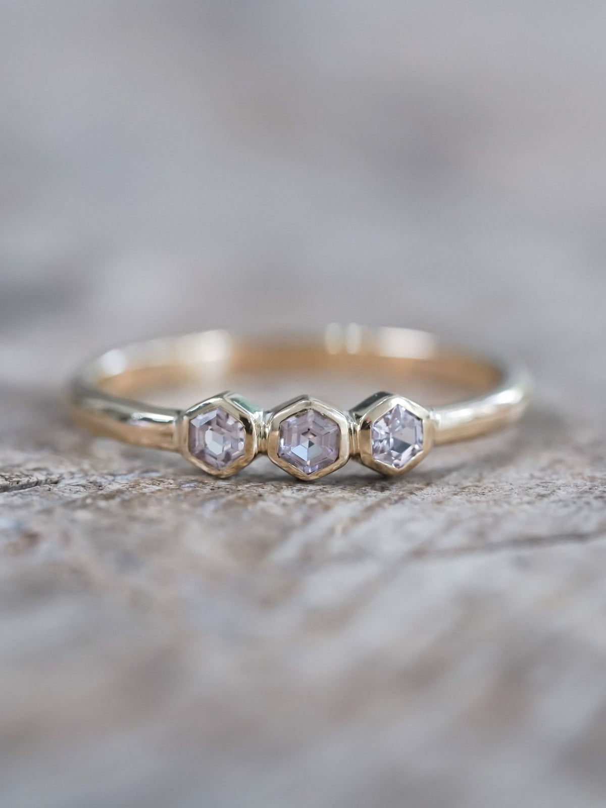 Hexagon Spinel Ring in Ethical Gold - Gardens of the Sun | Ethical Jewelry