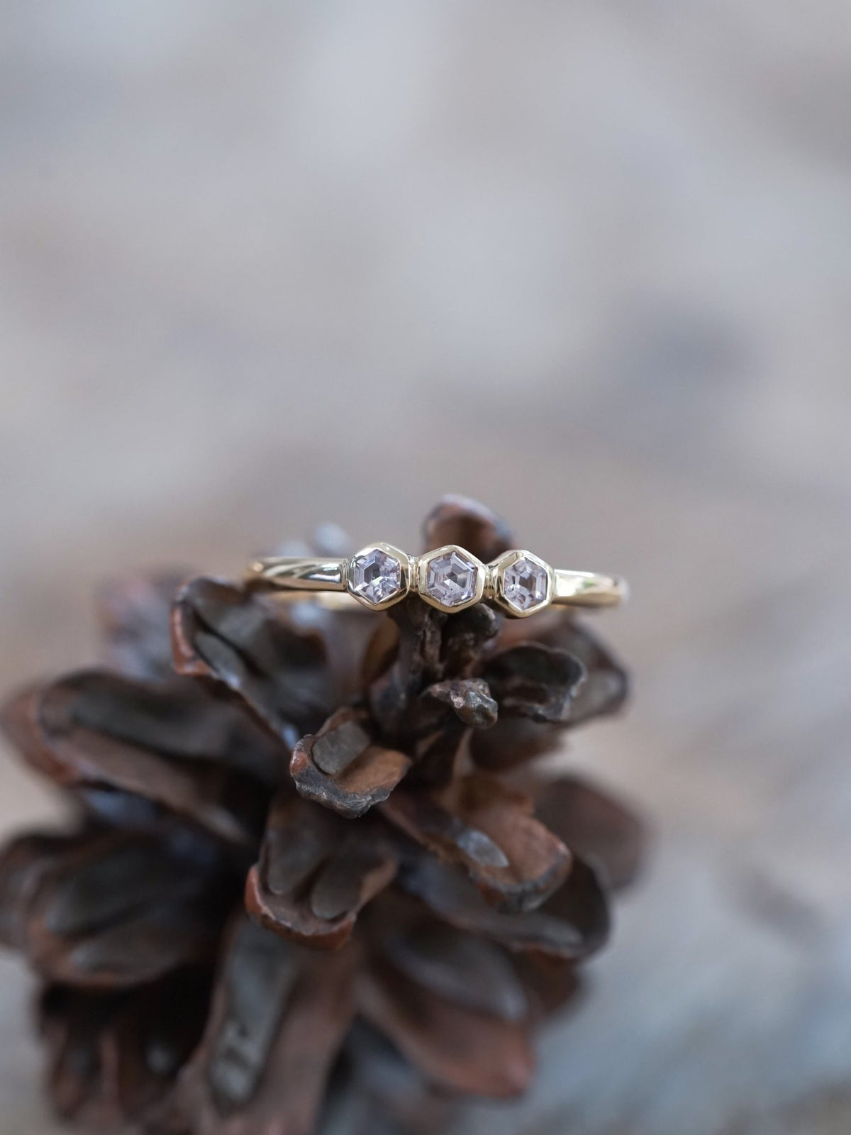 Hexagon Spinel Ring in Ethical Gold - Gardens of the Sun | Ethical Jewelry