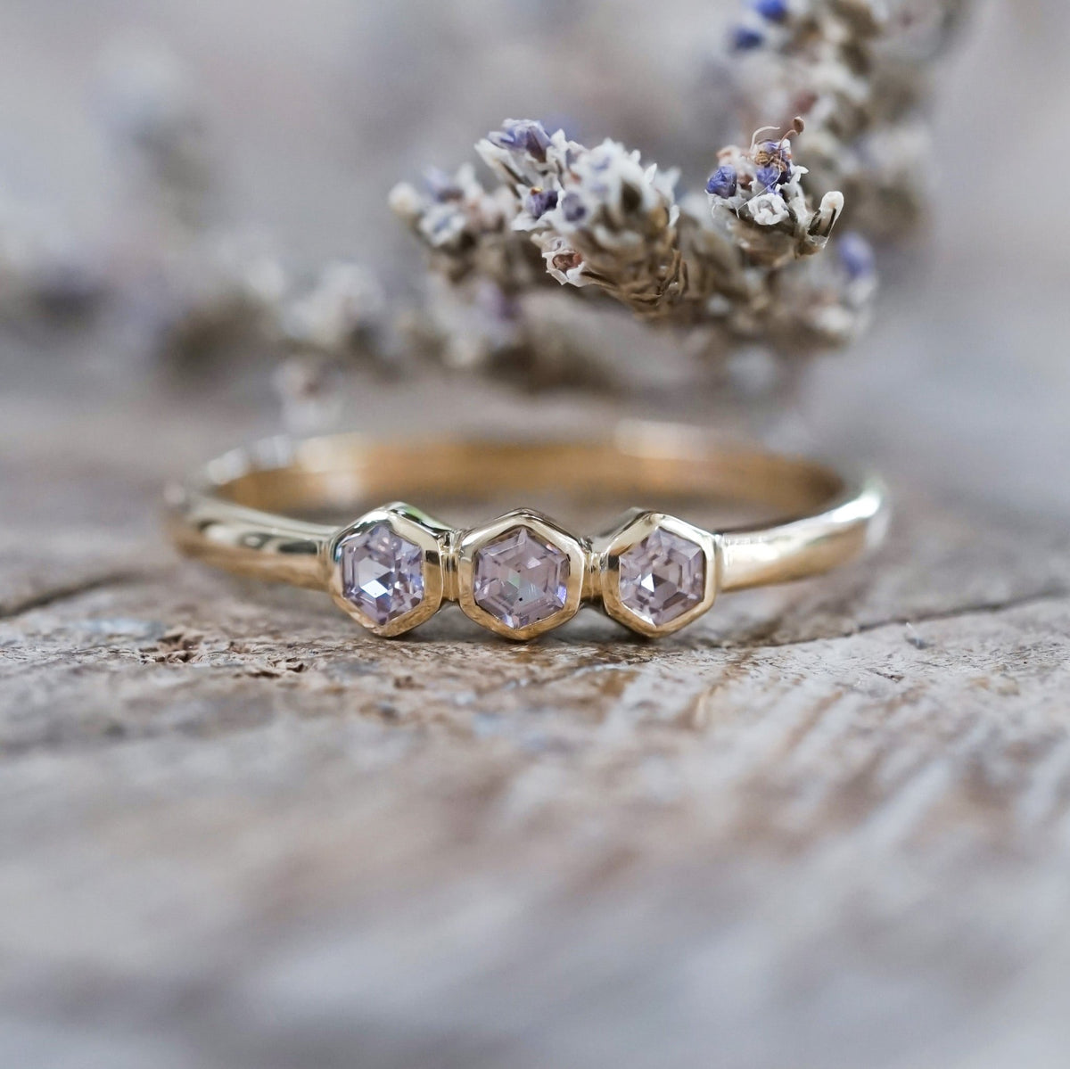 Hexagon Spinel Ring in Ethical Gold - Gardens of the Sun | Ethical Jewelry