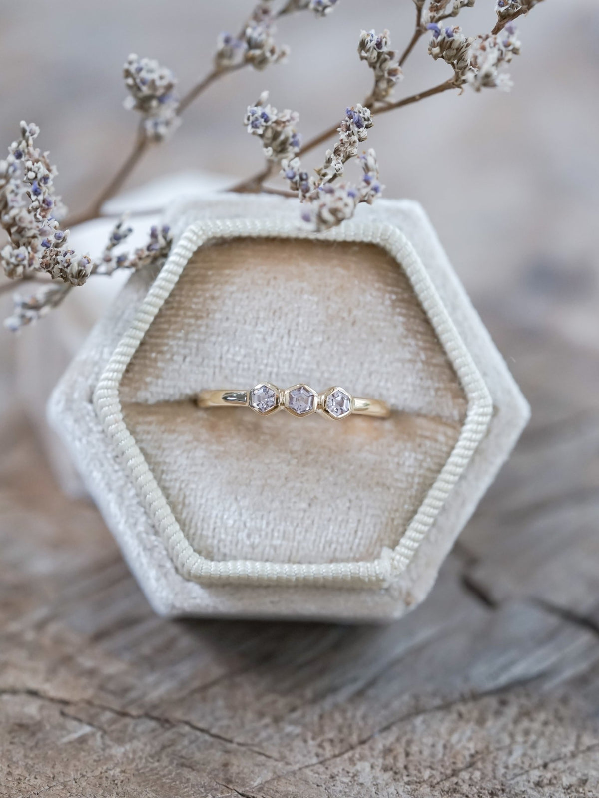 Hexagon Spinel Ring in Ethical Gold - Gardens of the Sun | Ethical Jewelry