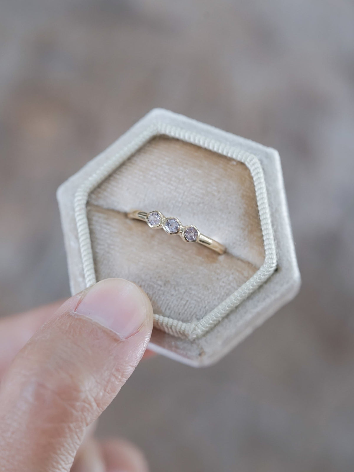 Hexagon Spinel Ring in Ethical Gold - Gardens of the Sun | Ethical Jewelry