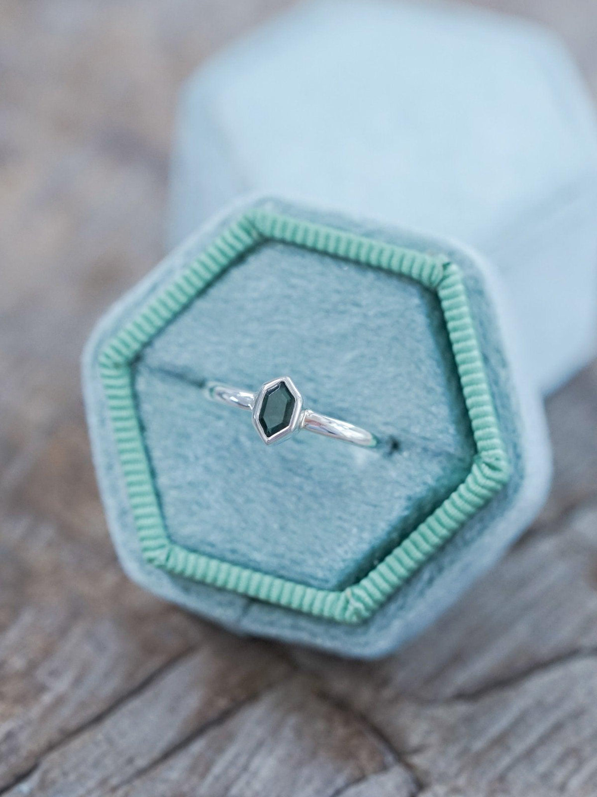 Hexagon Tourmaline Ring - Gardens of the Sun | Ethical Jewelry