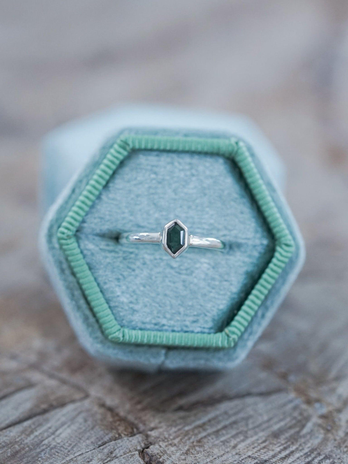 Hexagon Tourmaline Ring - Gardens of the Sun | Ethical Jewelry