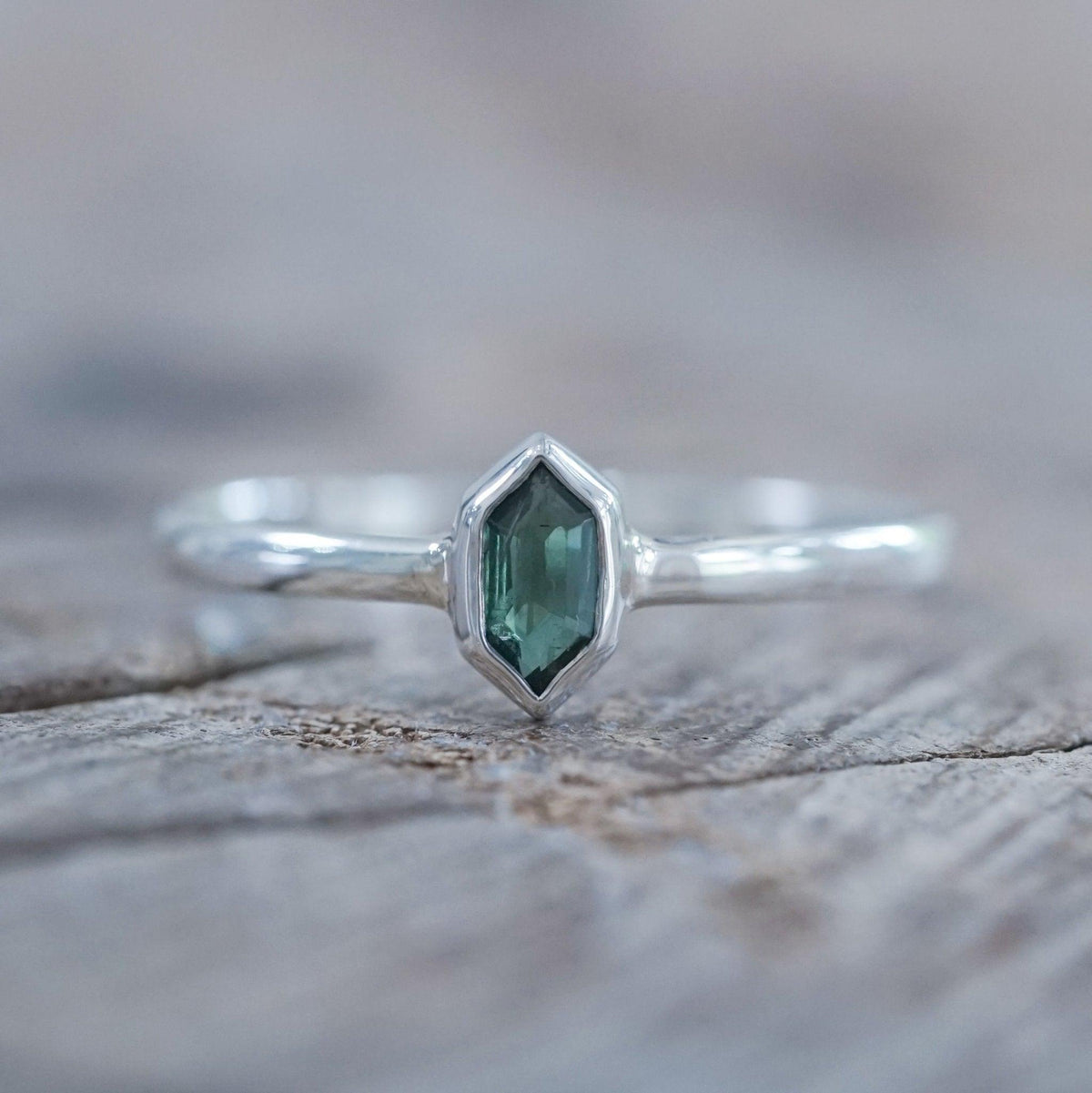 Hexagon Tourmaline Ring - Gardens of the Sun | Ethical Jewelry