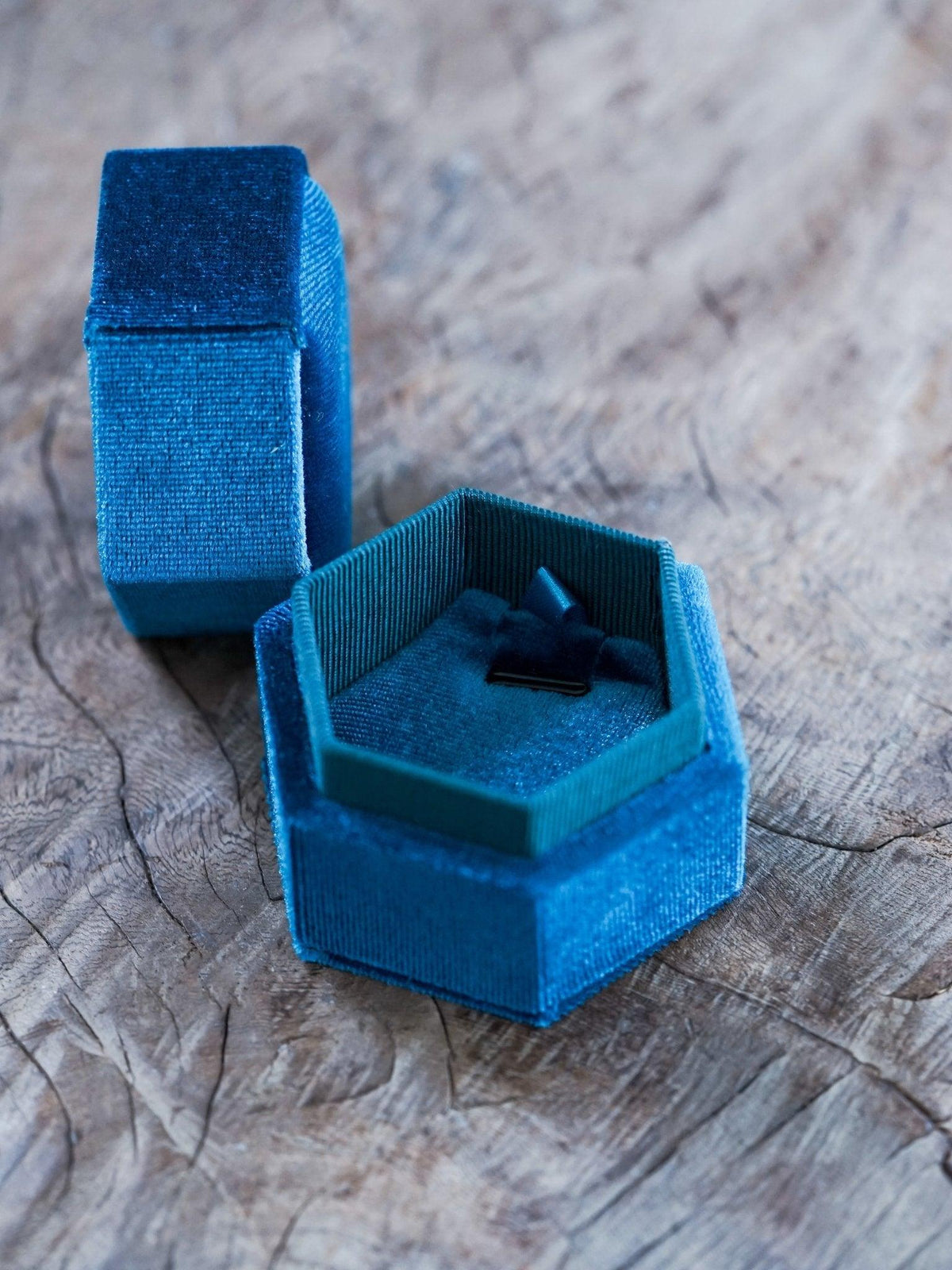 Hexagon Velvet Jewelry Box - Gardens of the Sun | Ethical Jewelry