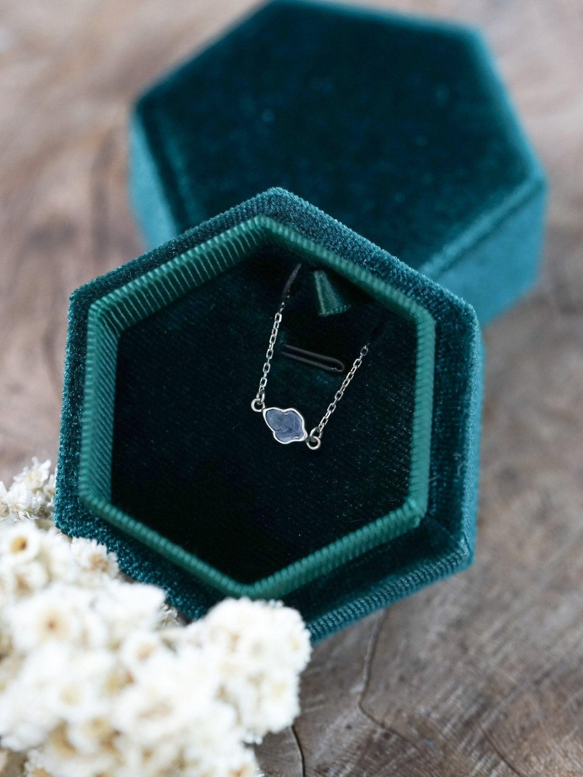 Hexagon Velvet Jewelry Box - Gardens of the Sun | Ethical Jewelry