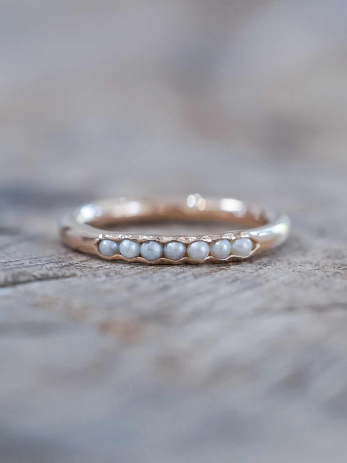 Sun Ring Dainty Sun Ring Stacking Ring Mother of Pearl 