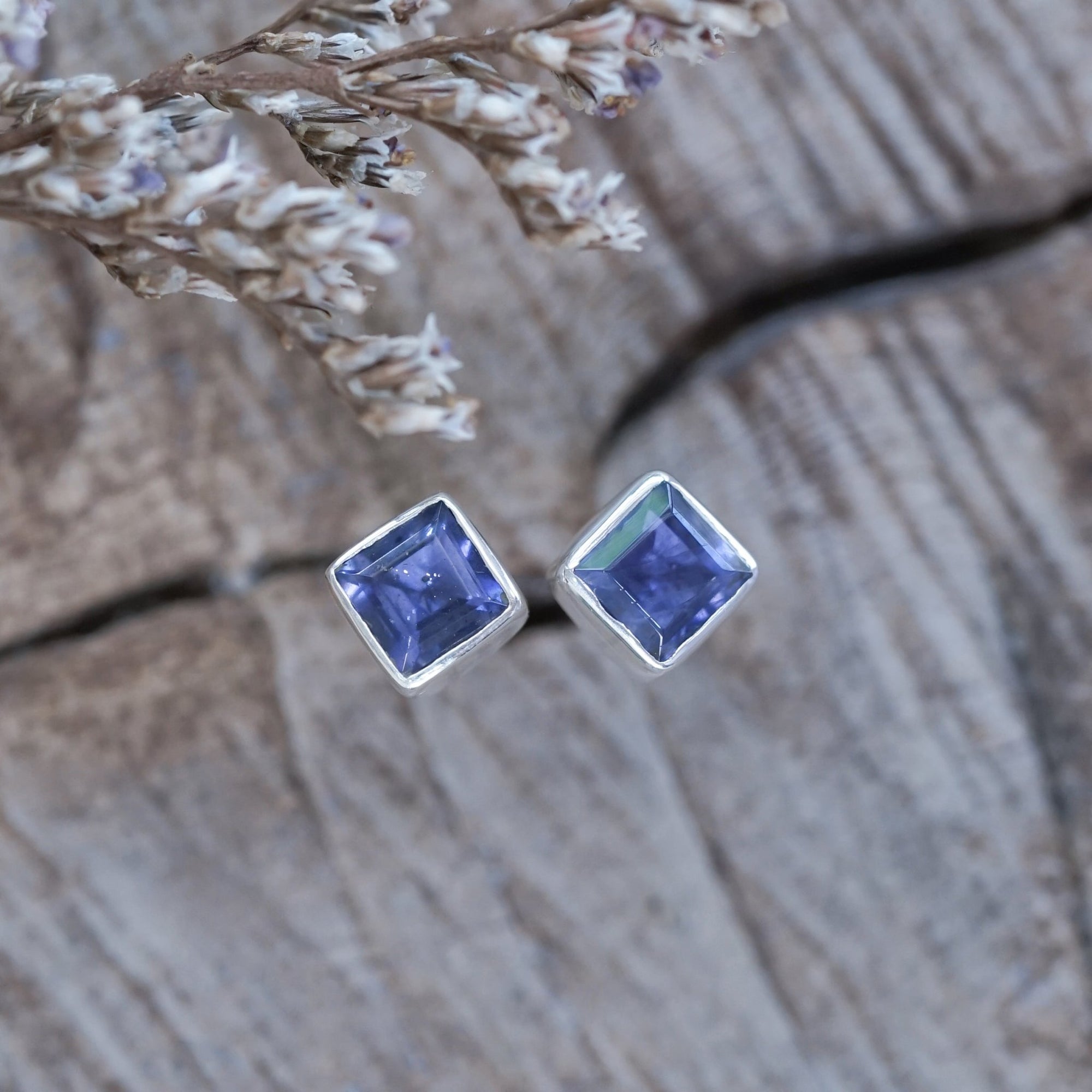 Iolite Earrings - Gardens of the Sun | Ethical Jewelry