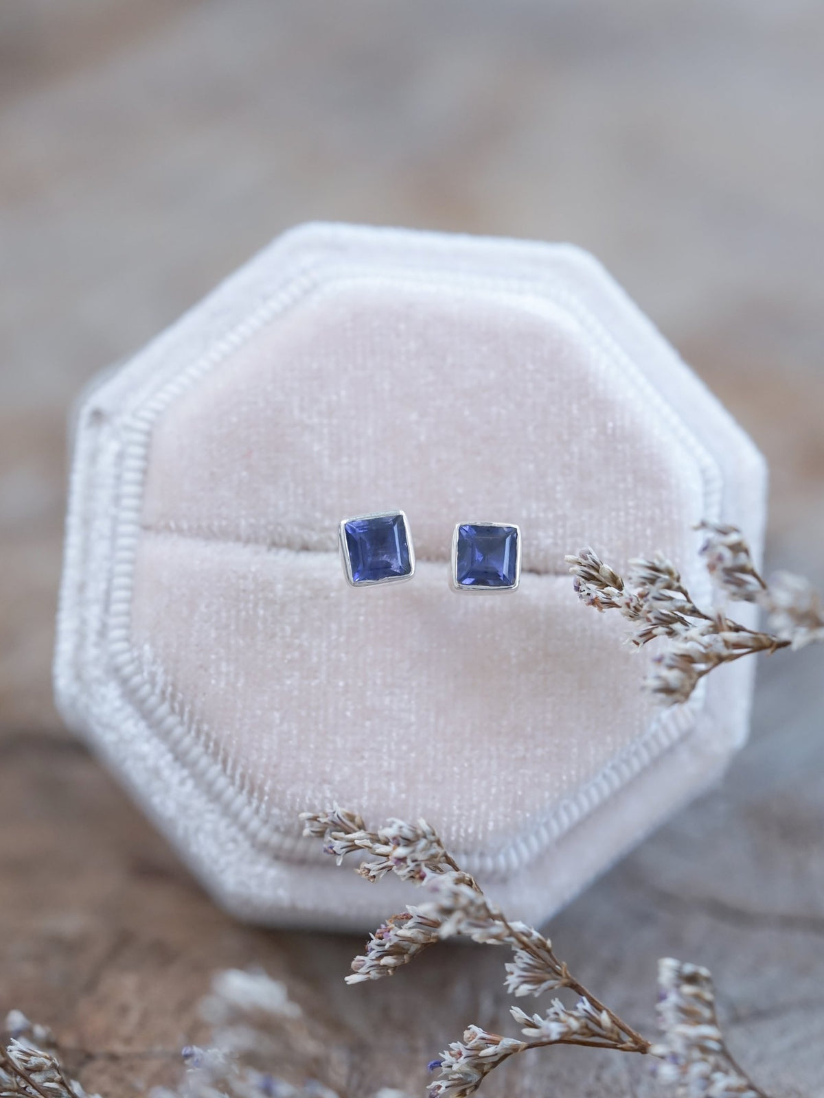Iolite Earrings - Gardens of the Sun | Ethical Jewelry