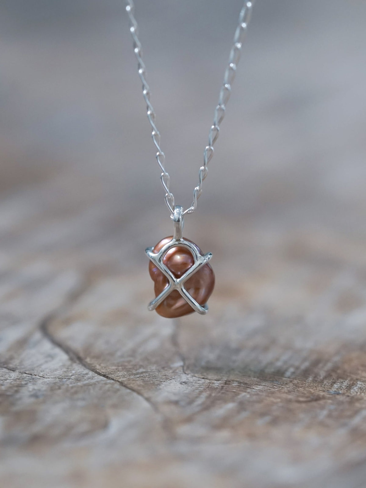 Keshi Pearl and Diamond Necklace - Gardens of the Sun | Ethical Jewelry