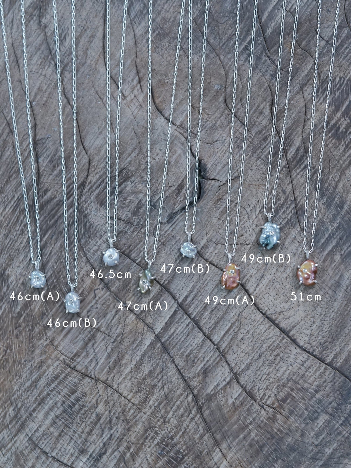 Keshi Pearl and Diamond Necklace - Gardens of the Sun | Ethical Jewelry